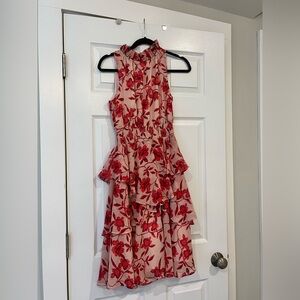 Eliza J Blush Sleeveless Floral Dress